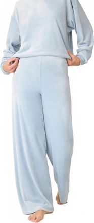 PJ Salvage Womens Spread Love Velour Pants In Pale Blue