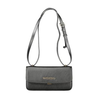 Valentino Shoulder Bags, female, Black, Size: ONE SIZE Polyethylene Shoulder Bag with Automatic Closure