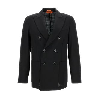 Barena Blazers, male, Black, Size: S Giacca doppiopetto