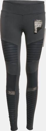 Alo Yoga Grey Jersey Mesh Detail Leggings