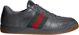 Gucci Grey Striped Screener Sneakers