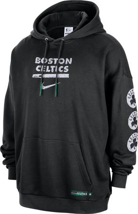 Nike Mens Boston Celtics Courtside Jordan NBA Club Premium Pullover Hoodie in Black | IB2293-010