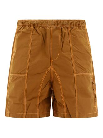 Brain Dead triple-needle panel shorts - men - Cotton/Nylon - S - Brown