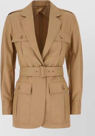 Max Mara cotton jacket with belted waist and pockets