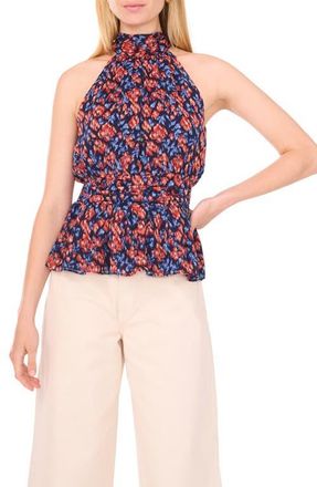 1.State Sleeveless Print Top in Classic Navy at Nordstrom, Size Small