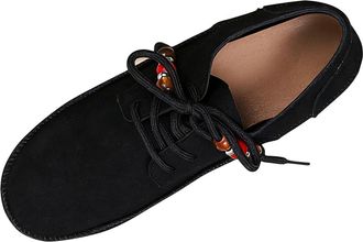 Generic Lace Up Shoes Women Casual Wide Width Sneakers Solid Color Retro Versatile Lightweight Comfortable Stylish Walking Flats Outdoor Sports Black