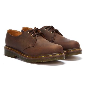 Dr. Martens 1461 Crazy Horse Womens Gaucho Leather Shoes - (Brown) - Size UK 7
