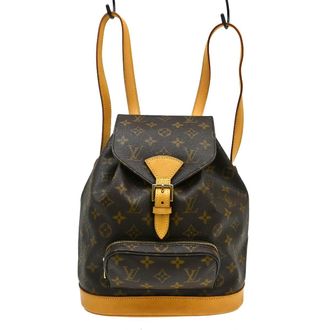 Louis Vuitton Vintage Montsouris Backpack Monogram Canvas Brown Canvas Backpack Bag (Pre-Owned)