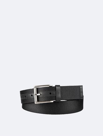 Calvin Klein Mens Tonal Fabric Belt - Black - XL