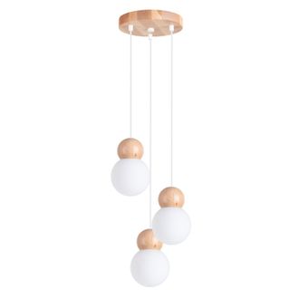 OEM L&aacute;mpara Colgante Lumilo Astro 3 G9 Madera Blanca 13.259.91