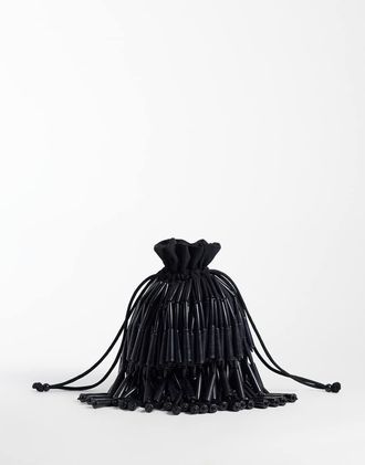 Asos pochette decorata nera-Nero