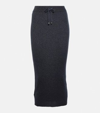 スカート Brunello Cucinelli Virgin Wool And Silk Midi Skirt Brunello Cucinelli Silk Midi Skirt | Brown | FARFETCH