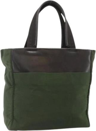 Prada Borsa Tote Vintage in Nylon Pre-owned - - Pre-owned - Donna - Verde - ONE SIZE