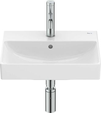 Roca Roca - Lavabo de porcelana compacto mural o para semipedestal ona Medidas: 450x360x150 mm