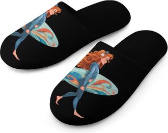 Generic Surfing Surfboard Sport Mens Slippers Warm Non-Slip Houes Shose Spa Slipper for Home Bedroom