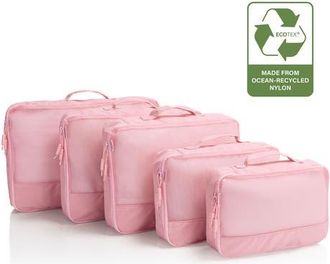 Heys Ecotex Packing Cube 5 Piece Set in Pink Sand at Nordstrom