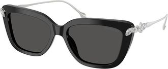 Swarovski SK6065U 103887 Womens Sunglasses Black Size 55