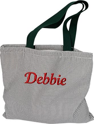 Generic Personalised Tote Bag With Text/Name, Custom Shoulder Shopping Bag Design Your Own Canvas Bags for Beach, Work, Picnic, Party