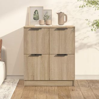 vidaXL Vidaxl - Aparador De Madera Contrachapada Color Roble Sonoma 60x30x70 Cm