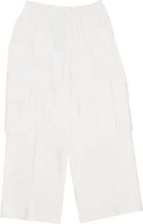 Nike Dance Fleece Broek met Cargozak - Dames - Outdoor broeken - Wit - M - Katoen - Fitness
