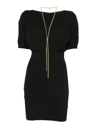 Elisabetta Franchi Belted Knit Mini Dress