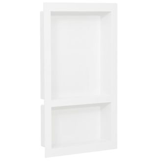 vidaXL Vidaxl - Hornacina De Ducha 2 Compartimentos Blanco Brillo 41x51x10 Cm