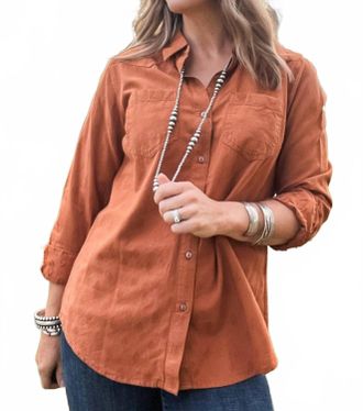 Ariat Dobby Real Billie Jean Shirt In Glazed Ginger