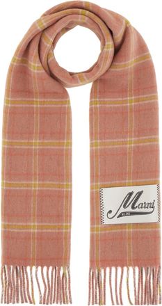 Marni Embroidered Wool Blend Scarf