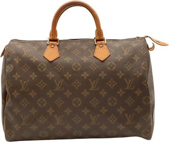 Louis Vuitton Brown Coated/Waterproof Canvas Speedy (Authentic Pre-Loved)