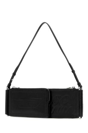 Diesel Womens Black Synthetic Leather Flag-D Shoulder Bag T8013 Borse A Mano