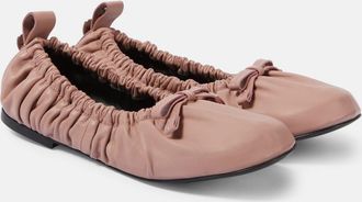 Acne Studios Bow-detail leather ballet flats