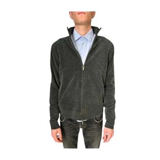 Roberto Ricci Design Velours Zip-Up Gilet - Heren - Truien - Groen - Maat: 3XL Velours