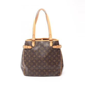 Louis Vuitton Brown Monogram Coated Canvas Leather Handbag Tote Bag (Pre-Owned)