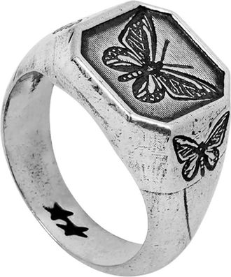 TwoJeys Butterfly Effect Ring - unisex - Accessoires - Grijs - Maat: 63 MM