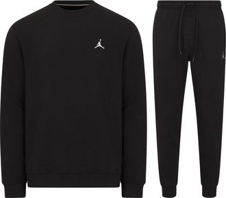 Nike Jordan Brooklyn Fleece Mens Crew Neck Tracksuit in Black - Size Small