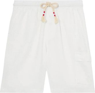MC2 Saint Barth White Relaxed-Fit Stripe Shorts