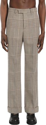Valentino Glen Plaid Check Wool Trousers