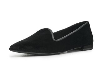 Birdies Starfinch 15 Velvet Womens Dress Flat Shoes Black Velvet : 6.5 M