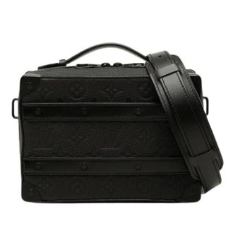 Louis Vuitton Pre-owned Soft Trunk Monogram Taurillon Schoudertas - Dames - Pre-owned - Zwart - Maat: ONE Size Leer