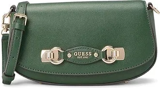 Guess Mimina Flap Crossbody Cross Body Womens Handbags Forest, Polyester