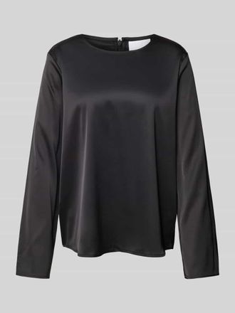 Jake*s Oversized Bluse aus Satin in Black, Gr&ouml;&szlig;e 32