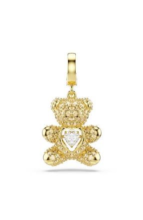 Swarovski Idyllia Crystal Teddy Bear Charm in Gold at Nordstrom