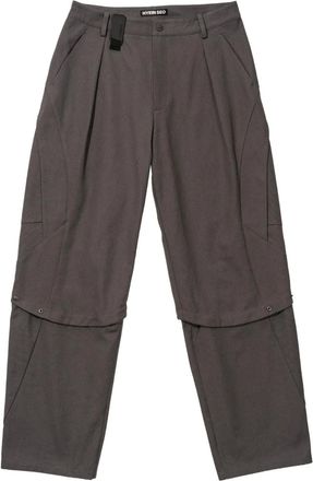 Hyein Seo pleated panelled trousers - unisex - Cotton - 2 - Grey