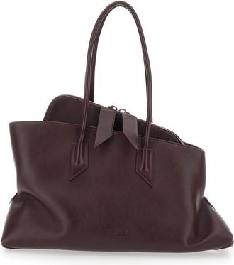 The Attico Dark Purple La Passeggiata Medium Tote
