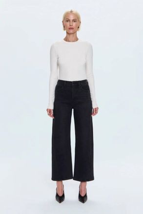 Pistola Denim Kyra High Rise Bowed Ankle Pants In Jet Set