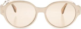 Moncler Auros Zonnebrillen - unisex - Zonnebrillen - Beige - 54 MM - Leer - Accessoires