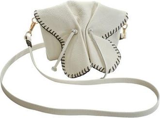 Carlos Falchi Mini Butterfly Tog Grain Leather Bag in Winter White at Nordstrom