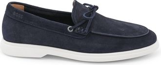 HUGO BOSS Mens Boss Sienne Moccasin Shoes in Dark Blue