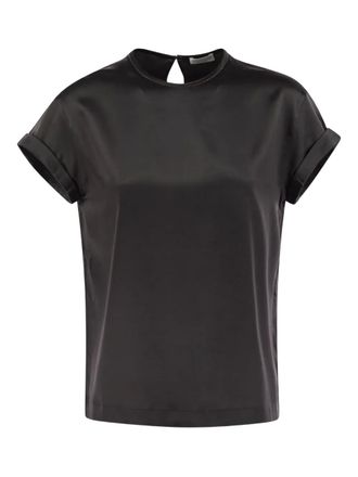 Brunello Cucinelli Satijnen top - Grijs