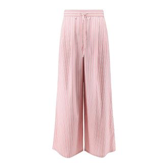 Dolce & Gabbana Gestreept Poplin Broek - Dames - Wijde Broeken - Veelkleurig - XS - Katoen - Broeken